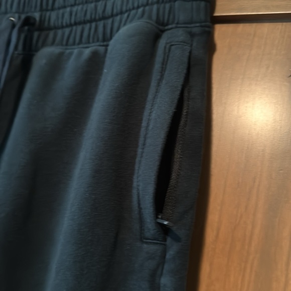 FLX Blue/Green Wide Leg High Rise Relaxed Womens S Fleece Sweat Pants Cotton - Picture 4 of 9